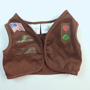 Build A Bear Girl Scout‎ Brownie Outfit Brown Vest Only